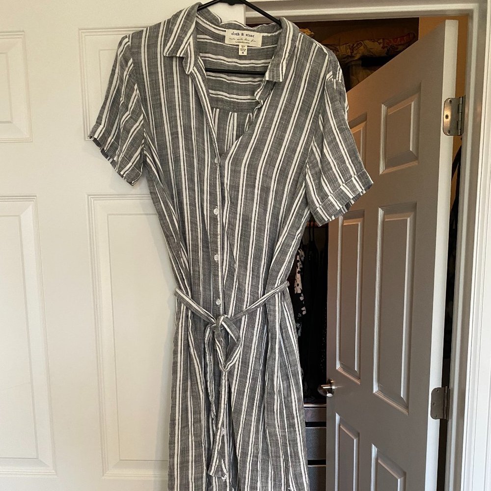 Cloth & Stone for Anthropologie Washed Linen Midi Dress